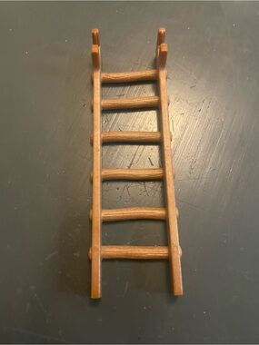 Calico Critter Miniature Brown plastic Toy Ladder Wooden Look doll house